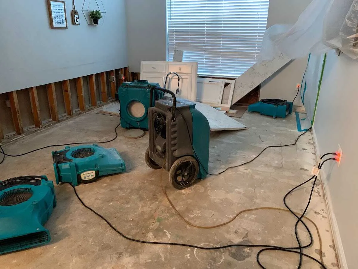 Dehumidifier in flood-cut room for Water Extraction & Removal in Egg Harbor